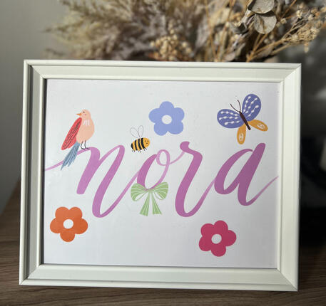 Custom name illustration print